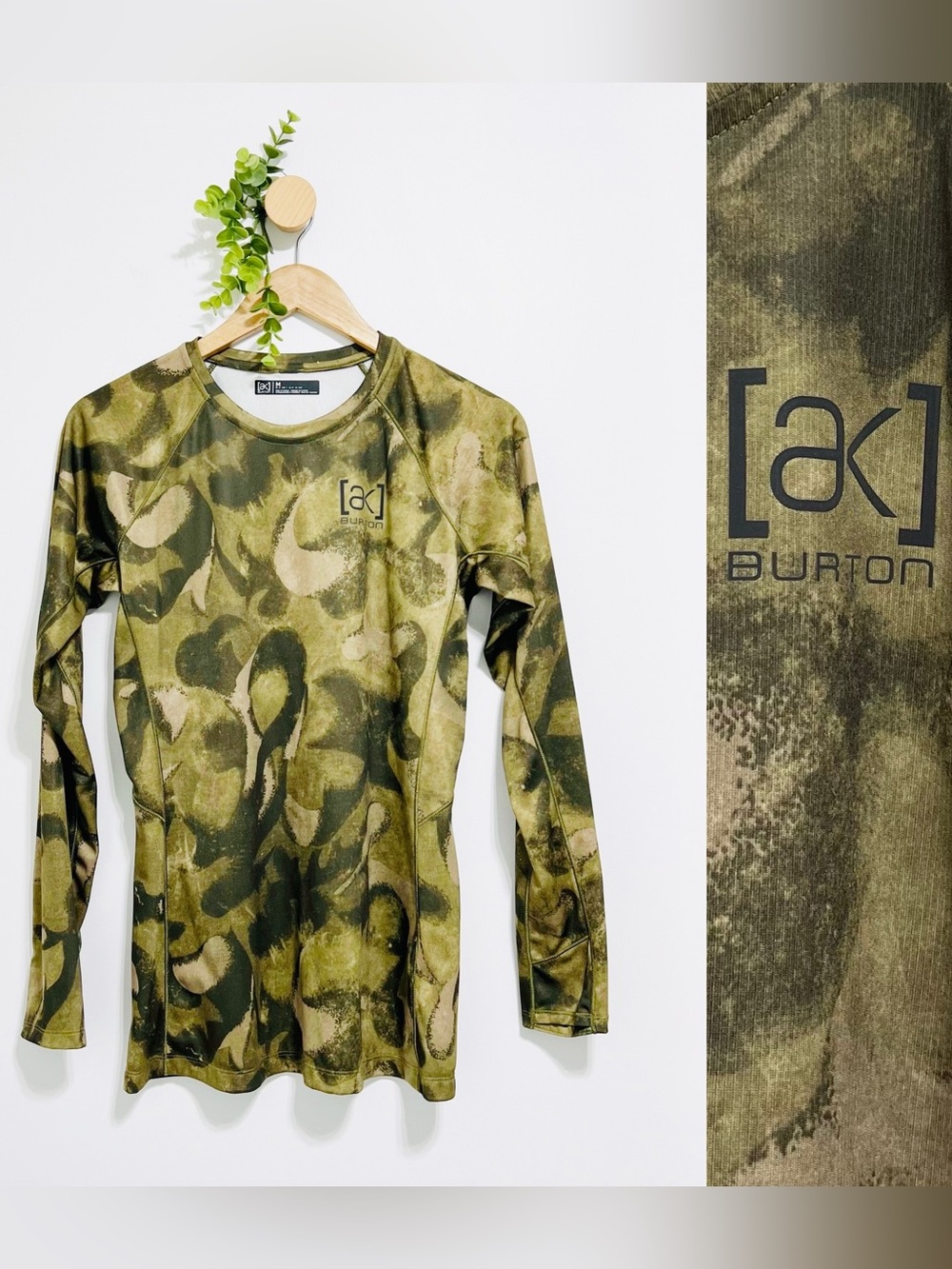 Burton [AK] Helium Power Grid Camo Long Sleeve Base Layer Tank